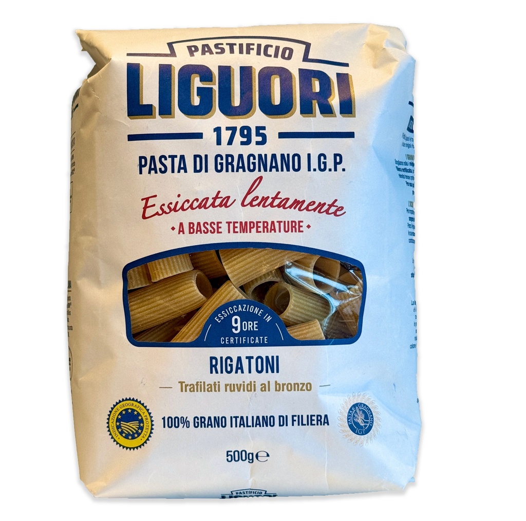 Rigatoni. Liguori 500gr 1C=16p L. 250370133D 06/02/28