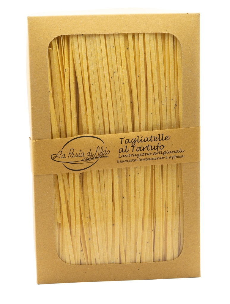 Artisanale tagliatelle met zwarte truffel / 250gr