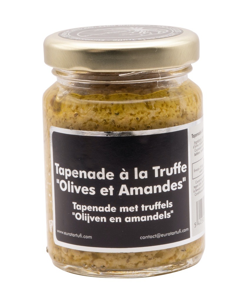 Tapenade à la truffe, olives et amandes 90gr L. 20S24. 30/06/27